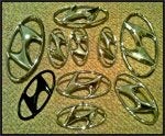 Gold Font Rectangle Art Circle